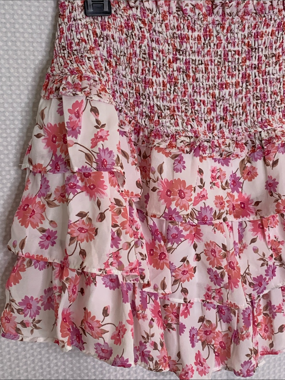 Altar'd State Pink Floral Smocked Circle Skirt - Picture 5 of 11